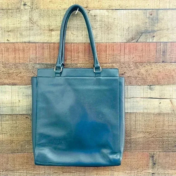 Kate Spade New York Patent Leather Gray Bow Tote - Picture 2 of 11